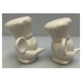Vintage RARE Chef Mickey, Mickey Mouse Pottery Salt And Pepper Shakers