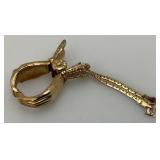 Vintage Gold Tone Ornate Glove Clip