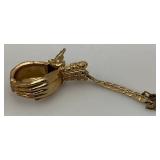 Vintage Gold Tone Ornate Glove Clip