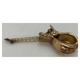 Vintage Gold Tone Ornate Glove Clip