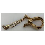 Vintage Gold Tone Ornate Glove Clip