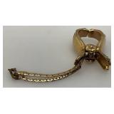 Vintage Gold Tone Ornate Glove Clip