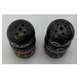 Small Wooden Elephant Salt And Pepper Shakers & Toothpick Holder