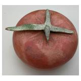Large 7" Casted Metal Tomota Garden Statue