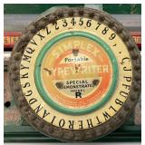 Vintage Tin Litho Dial TypewriterTin Toys