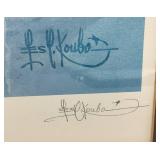 27" x 33" Framed Behind Glass Les C. Kouba Pencil Signed 98/2500 " Walleyes Feeding On The Flats" Print