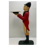 Vintage Wooden Jockey Butler Stand With Tray 32"