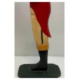 Vintage Wooden Jockey Butler Stand With Tray 32"