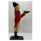 Vintage Wooden Jockey Butler Stand With Tray 32"