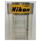 Vintage 27" x 12" NIKON Camera Rotating Display Case (Needs Work) Would Be Great For Redline Hot Wheels