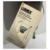 Brand New Lumex Brand Three In One Steel Commode With Adjustable Legs