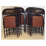 8 Portable Steel And Vinyl Folding Chairs