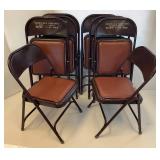 8 Portable Steel And Vinyl Folding Chairs