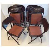 8 Portable Steel And Vinyl Folding Chairs