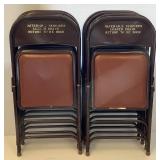 8 Portable Steel And Vinyl Folding Chairs