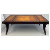 Est. $300.00 - $1,000.00 Antique (Stickley) Grand Rapids Michigan Leather Top Coffee Table 46" x 23" x 16"