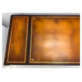 Est. $300.00 - $1,000.00 Antique (Stickley) Grand Rapids Michigan Leather Top Coffee Table 46" x 23" x 16"