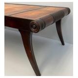 Est. $300.00 - $1,000.00 Antique (Stickley) Grand Rapids Michigan Leather Top Coffee Table 46" x 23" x 16"
