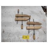 (2) Hempe 10" Wood Clamps...