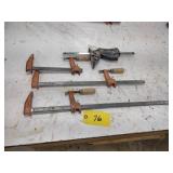 (4) Jorgensen Bar Clamps, 6"-24"...