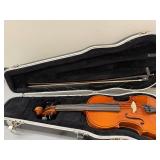 Complete  3/4 Size Violin Set with Case, Bow, Korg Tuner, and Instruction Book