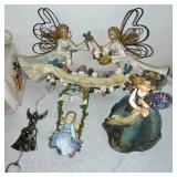 Collection of Angel Figurines and Decorative Ornaments
