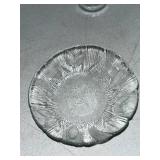 Set of 10 Glass Mugs and 5 Glass Bowls with Floral Pattern