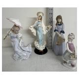 Lot of 4 Porcelain Figurines Including Nadal and Anri Santini