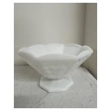 Group of 8 Vintage Milk Glass and Art Glass Bowls, Dishes, and Candle Holders