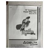 Delta 10 Inch Compound Power Miter Saw with Manual