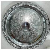 Collection of Silverplate and Stainless Decorative Serving Pieces with Candelabra