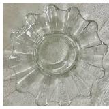 Glass Serving Platter and Candlestick Collection