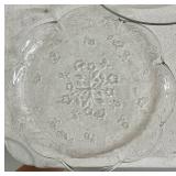Glass Serving Platter and Candlestick Collection