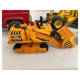 Collection of Vintage Tonka and Buddy L Toy Trucks and Construction Vehicles