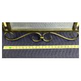 Decorative Metal Framed Mirror with Leaf Accents 36x24 in