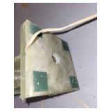 Pair of Tall Vintage Green Onyx Table Lamps, 37 Inches