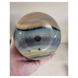 Handblown Swirled Art Glass Vase Signed Fabi 1991