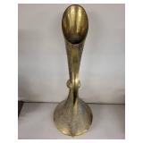 Vintage Brass Etched Vase Pitcher with Long Handle - 22 Inch