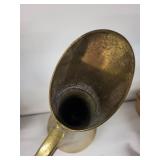 Vintage Brass Etched Vase Pitcher with Long Handle - 22 Inch
