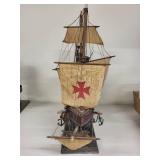 Vintage Model Ship Spanish Caravelle XV Century 23in