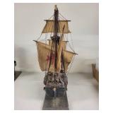 Vintage Model Ship Spanish Caravelle XV Century 23in