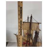 Vintage Model Ship Spanish Caravelle XV Century 23in