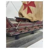 Vintage Model Ship Spanish Caravelle XV Century 23in