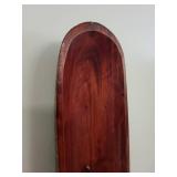 Carved Wood Wall Mask with Tribal Motif, 40 Inches