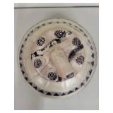 Handcrafted Pottery Lidded Jar with Geometric and Textured Patterns