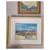 Set of 3 Framed Southwestern and Geisha Artwork Prints