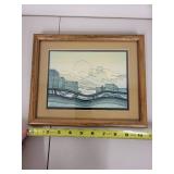 Set of 3 Framed Southwestern and Geisha Artwork Prints