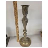 Vintage Ornate Brass Candlestick Holder, 25 Inches Tall