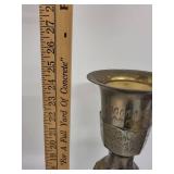 Vintage Ornate Brass Candlestick Holder, 25 Inches Tall