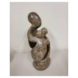 Stone Abstract Family Sculpture with Signed Base